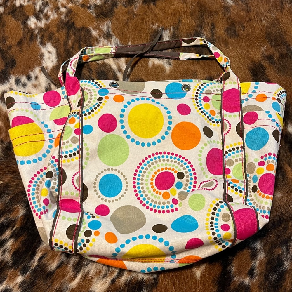 Thirty-One Multicolor Dot Tote Bag